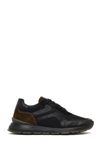 Erkek Yeşil Bağcıklı Deri Sneaker