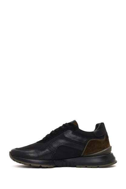 Erkek Yeşil Bağcıklı Deri Sneaker