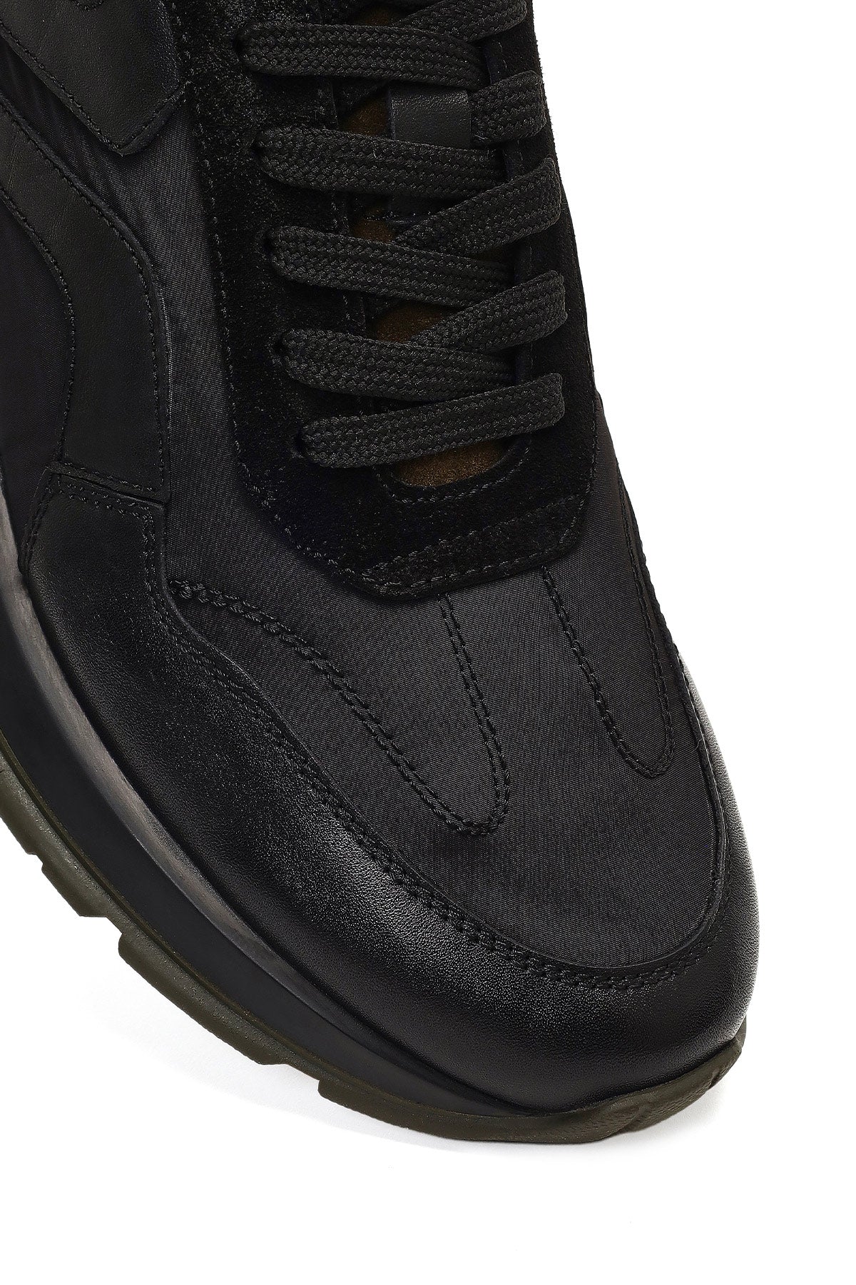 Erkek Yeşil Bağcıklı Deri Sneaker