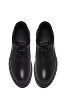 Erkek Siyah Bağcıklı Deri Casual Ayakkabı