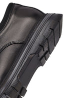 Erkek Siyah Bağcıklı Deri Casual Ayakkabı