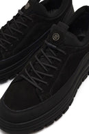 Erkek Siyah Bağcıklı Nubuk Deri Casual Ayakkabı