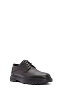 Erkek Siyah Bağcıklı Deri Casual Ayakkabı