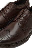 Erkek Kahverengi Bağcıklı Deri Casual Ayakkabı