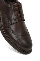 Erkek Kahverengi Bağcıklı Deri Casual Ayakkabı