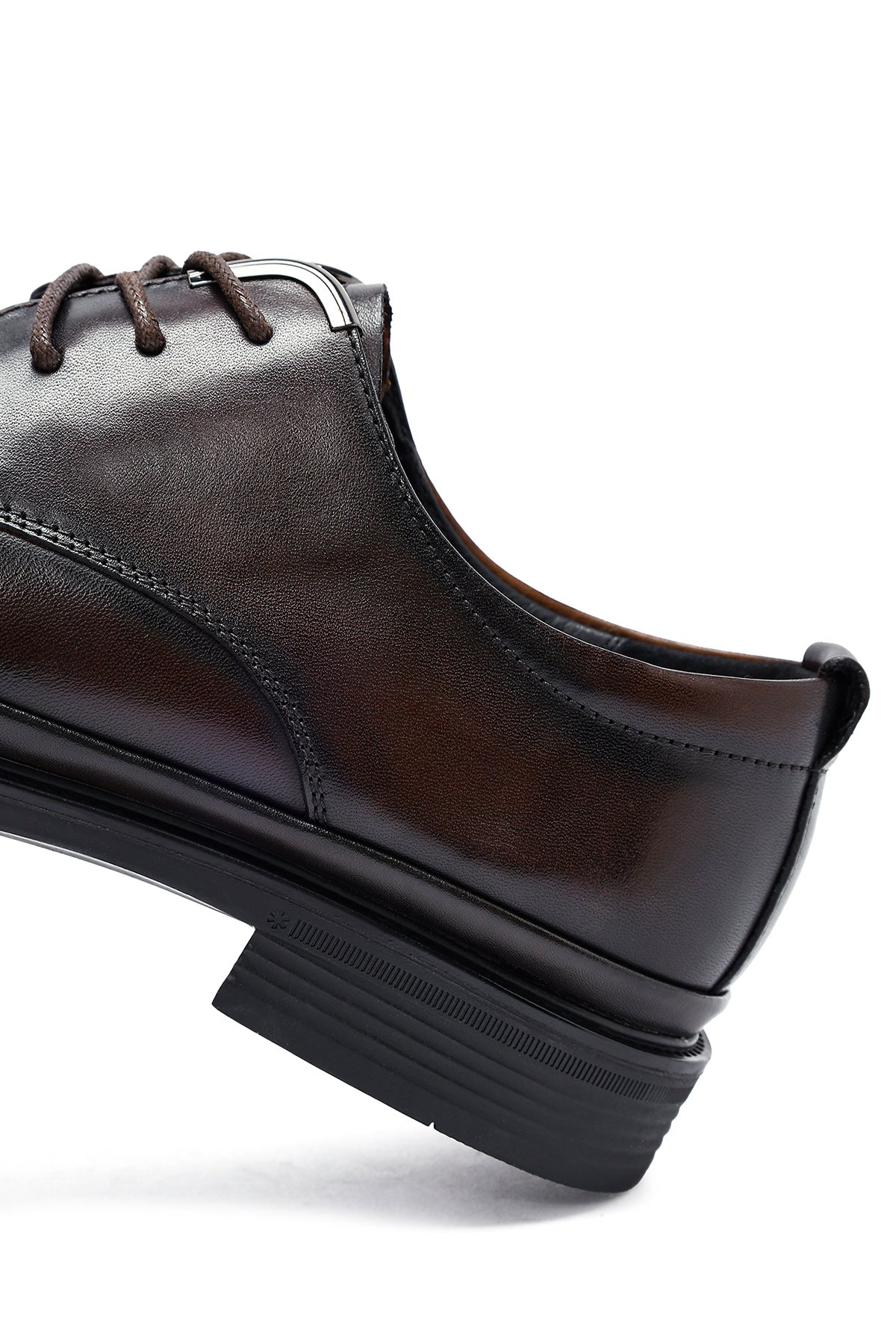 Erkek Kahverengi Bağcıklı Deri Klasik Ayakkabı