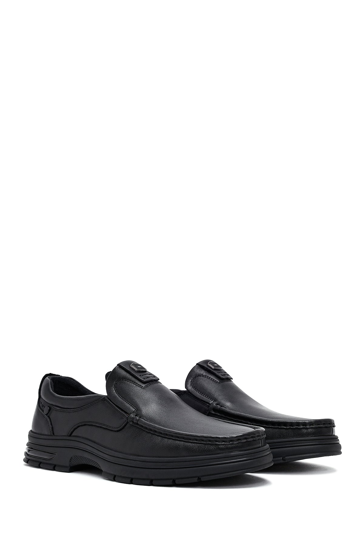 Erkek Siyah Deri Casual Loafer