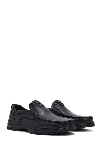 Erkek Siyah Deri Casual Loafer