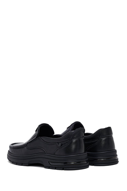 Erkek Siyah Deri Casual Loafer