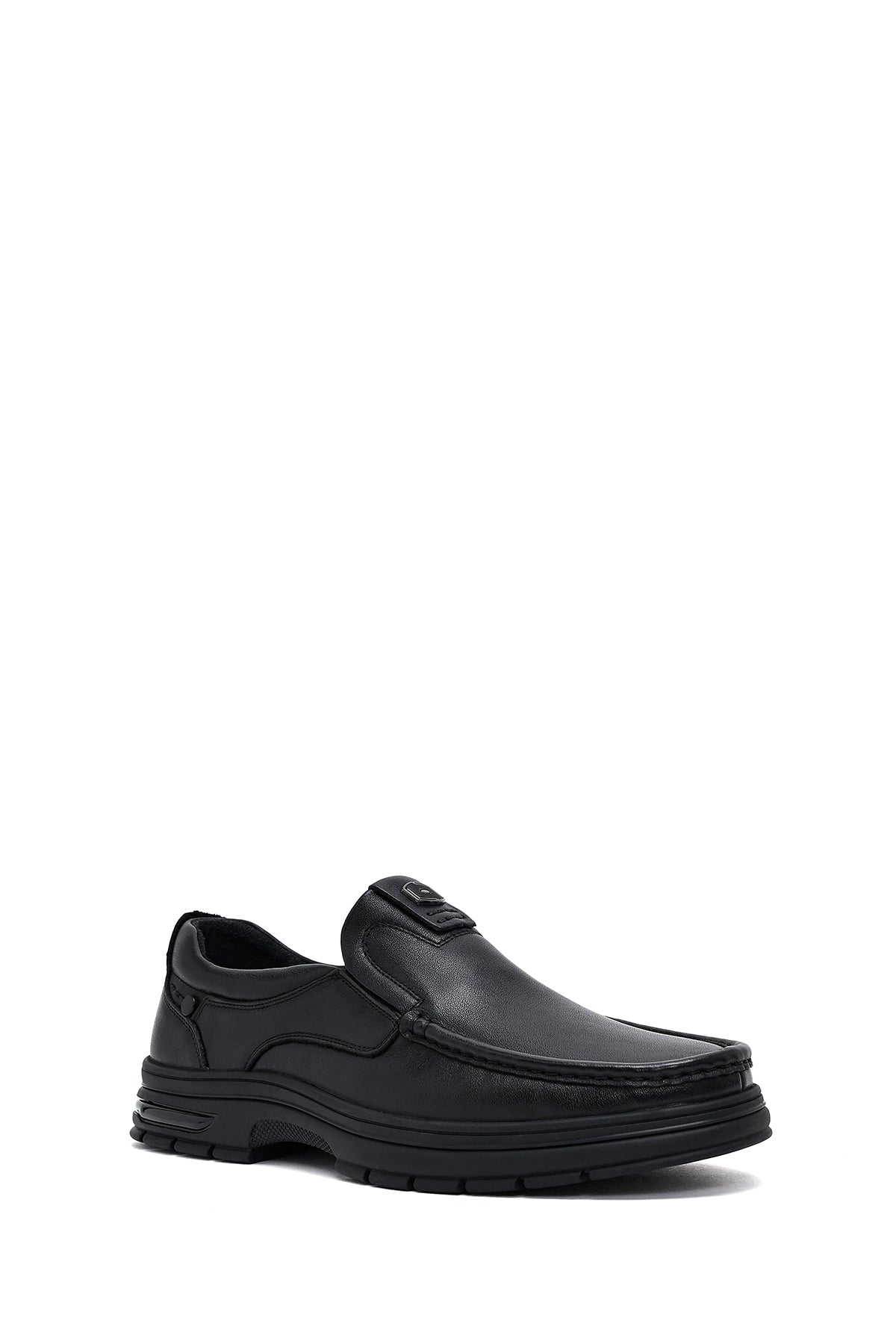 Erkek Siyah Deri Casual Loafer