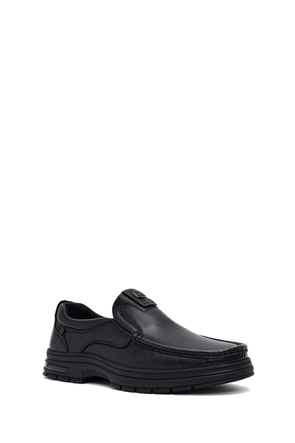 Erkek Siyah Deri Casual Loafer