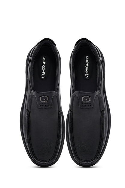 Erkek Siyah Deri Casual Loafer
