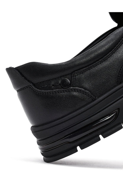 Erkek Siyah Deri Casual Loafer