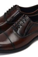 Erkek Kahverengi Bağcıklı Deri Casual Ayakkabı