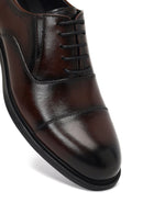 Erkek Kahverengi Bağcıklı Deri Casual Ayakkabı