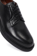 Erkek Siyah Bağcıklı Deri Casual Ayakkabı