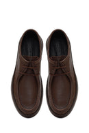 Erkek Kahverengi Bağcıklı Deri Casual Ayakkabı