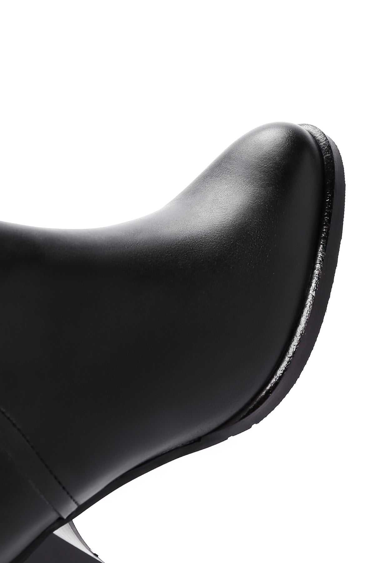 Kadın Siyah Fermuarlı Kalın Topuklu Bot