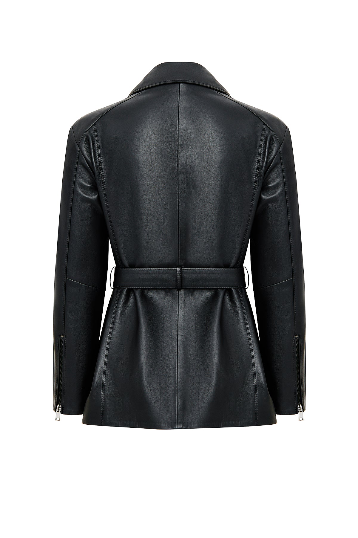 Scarlet Kadın Siyah Kürk Yaka Deri Mont