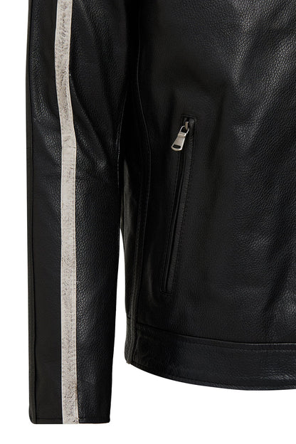 Middleton Erkek Siyah Slim-fit Kısa Deri Ceket