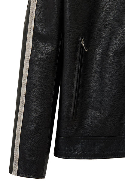 Middleton Erkek Siyah Slim-fit Kısa Deri Ceket