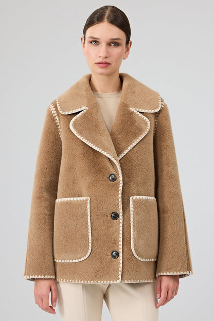 Vald'isere Kadın Camel Teddy Mont