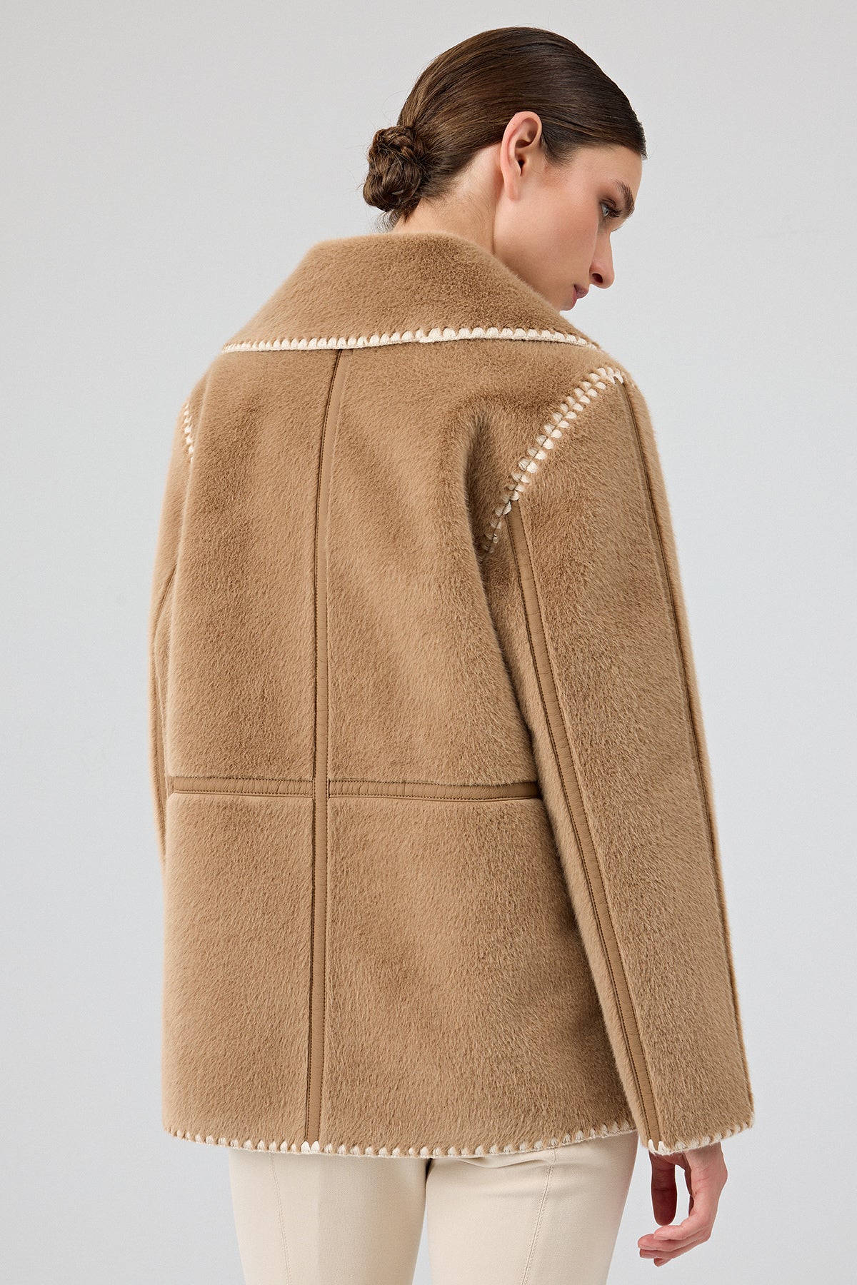 Vald'isere Kadın Camel Teddy Mont