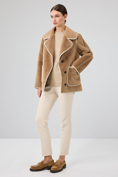 Vald'isere Kadın Camel Teddy Mont