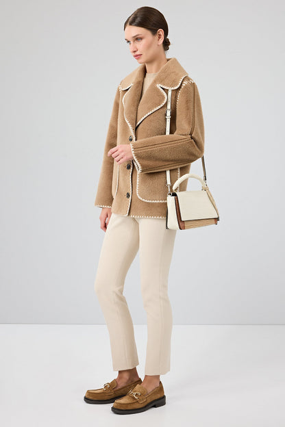 Vald'isere Kadın Camel Teddy Mont