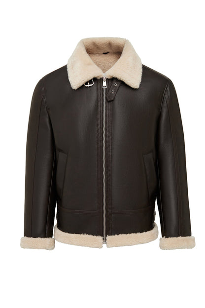 Bern Erkek Kahverengi Teddy Deri Mont