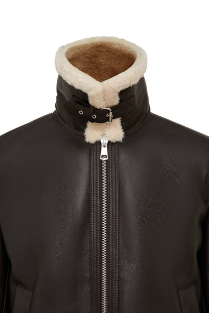 Bern Erkek Kahverengi Teddy Deri Mont