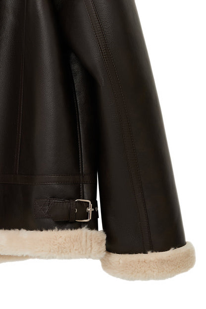 Bern Erkek Kahverengi Teddy Deri Mont