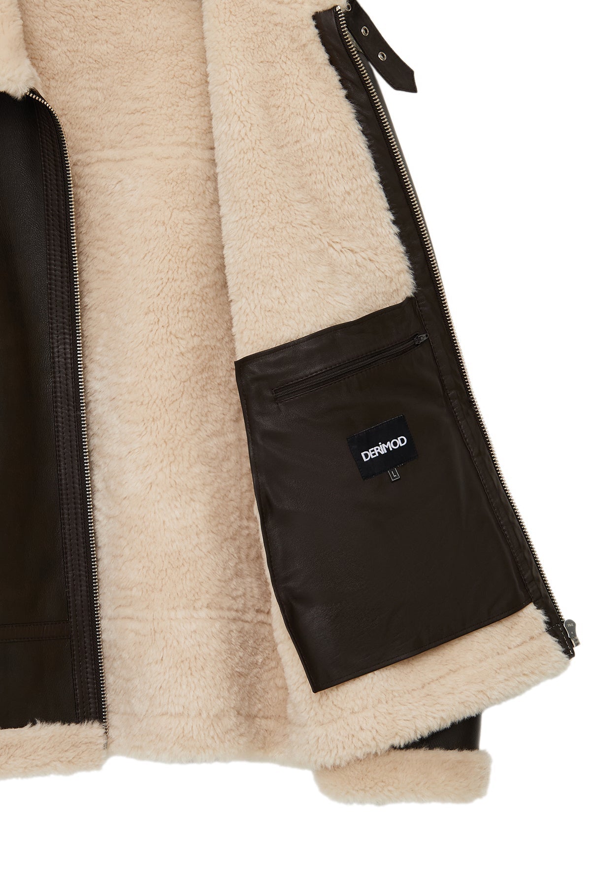 Bern Erkek Kahverengi Teddy Deri Mont