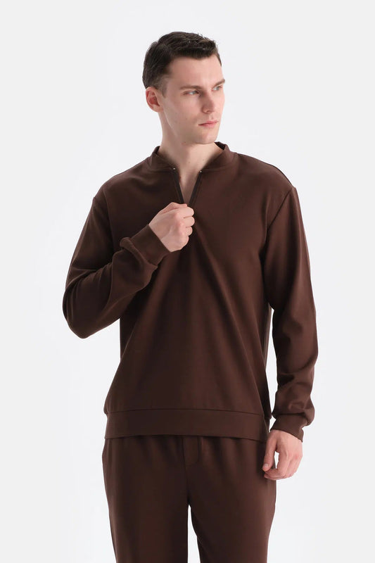 Scuba Yarim Fermuarli Sweatshirt