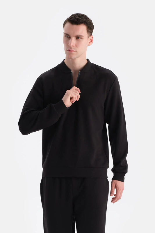 Scuba Yarim Fermuarli Sweatshirt