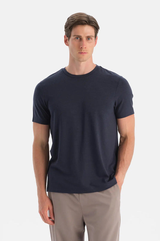 Erkek Bis Yaka Soft Touch Tişört Regular