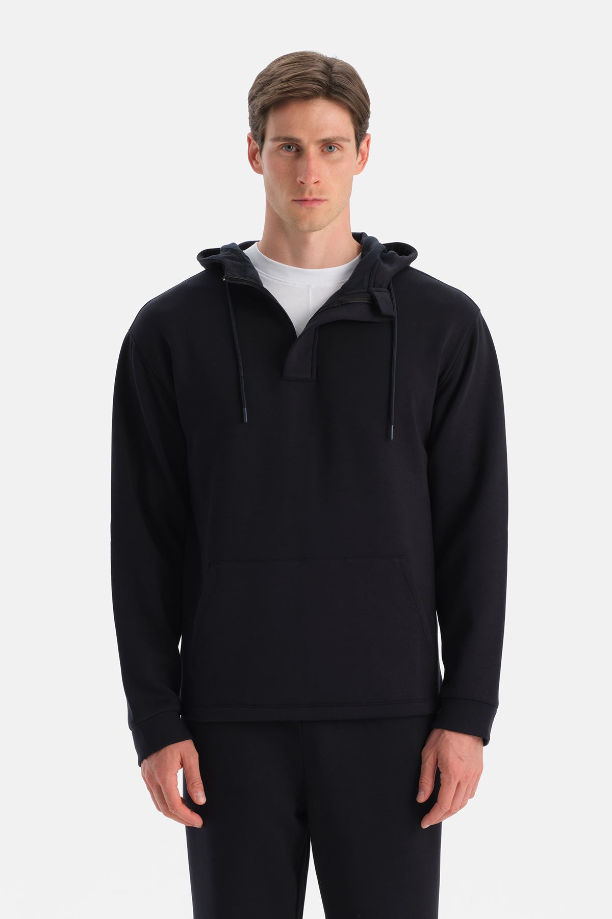 Erkek Kapişonlu Modal Sweatshirt