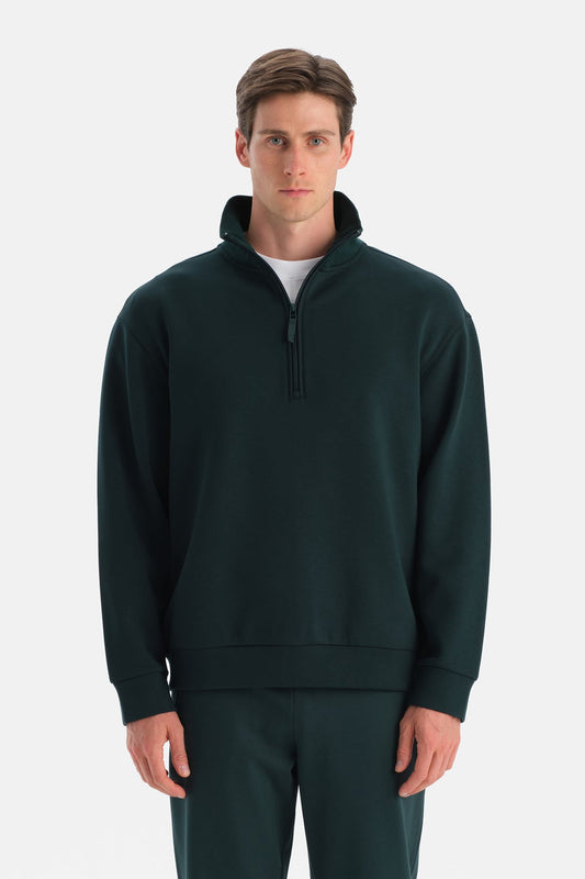 Erkek Yarim Fermuarli Sweatshirt