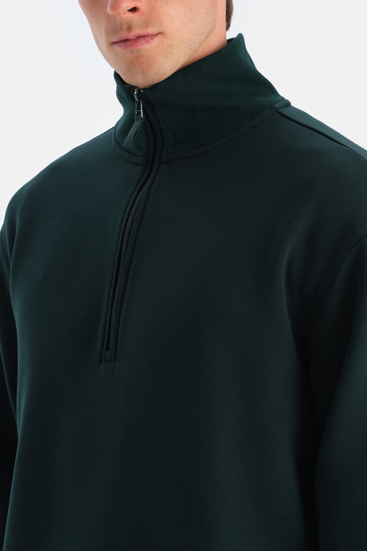 Erkek Yarim Fermuarli Sweatshirt