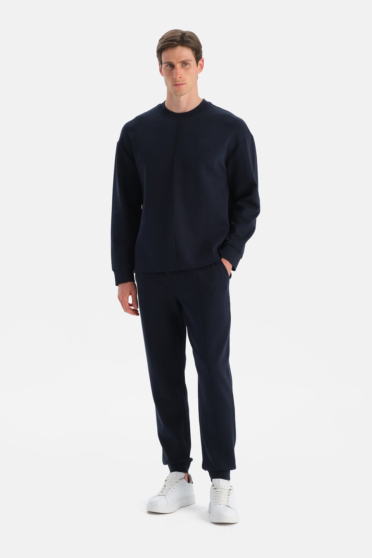 Nervür Detayli Uzun Kollu Sweatshirt