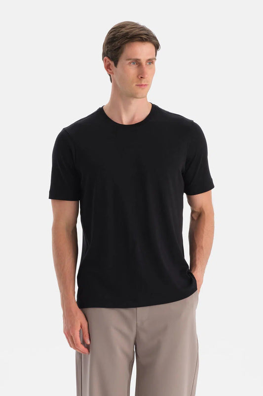 Bis Yaka Kisa Kollu Regular Tişört