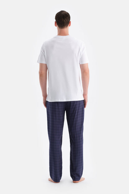 Ekoseli Viskon Dokuma Pantolon