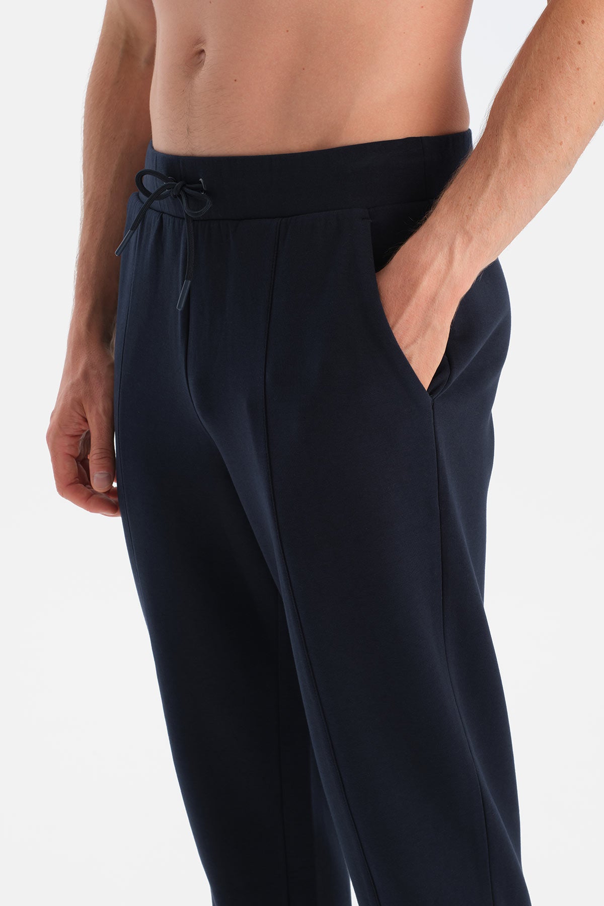 Nervürlü Paça Bantli Pantolon