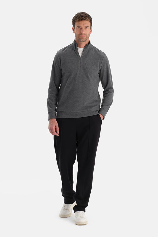 Patlet Detayli Nervürlü Düz Paça Pantolon