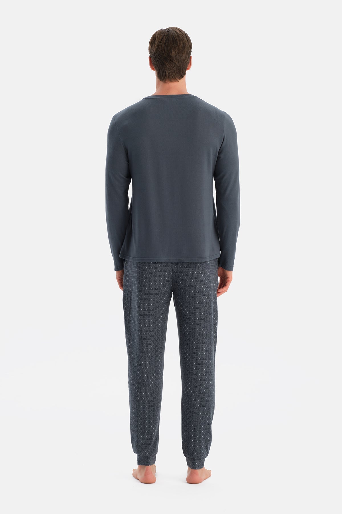 Indigo Dikiş Detaylı Uzun Kollu Termal Tişört Pantolon Pijama Takımı