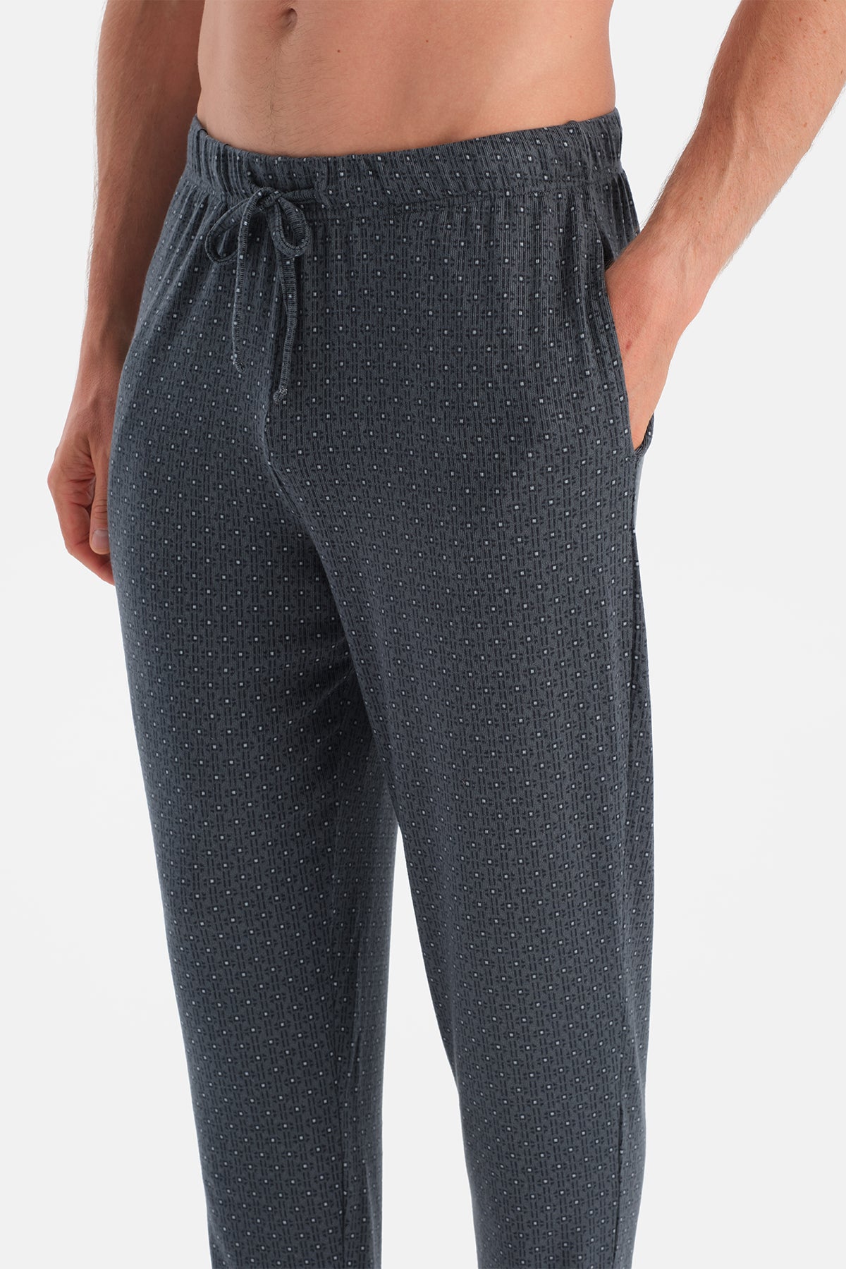 Indigo Dikiş Detaylı Uzun Kollu Termal Tişört Pantolon Pijama Takımı