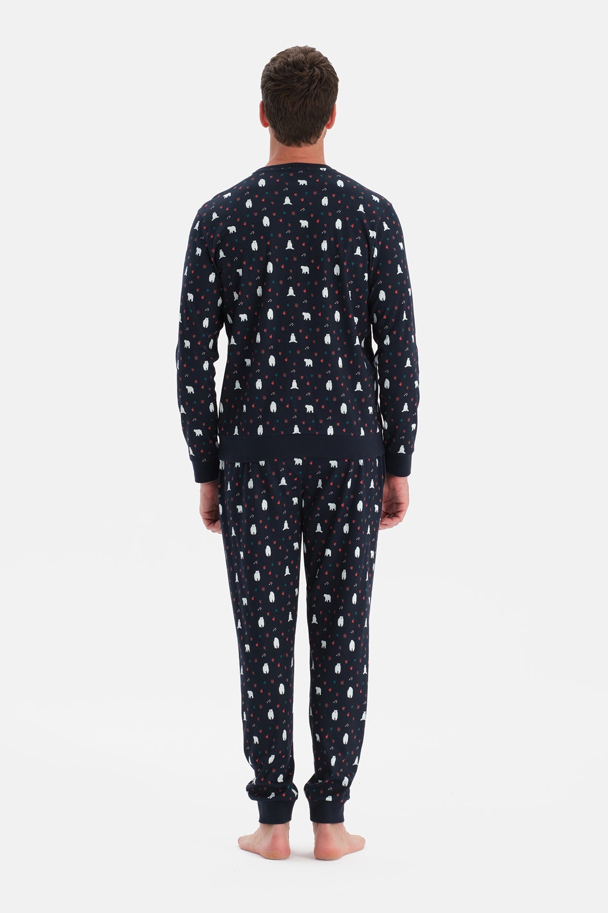 Metraj Baskili Interlok Tişört Pantolon Takim