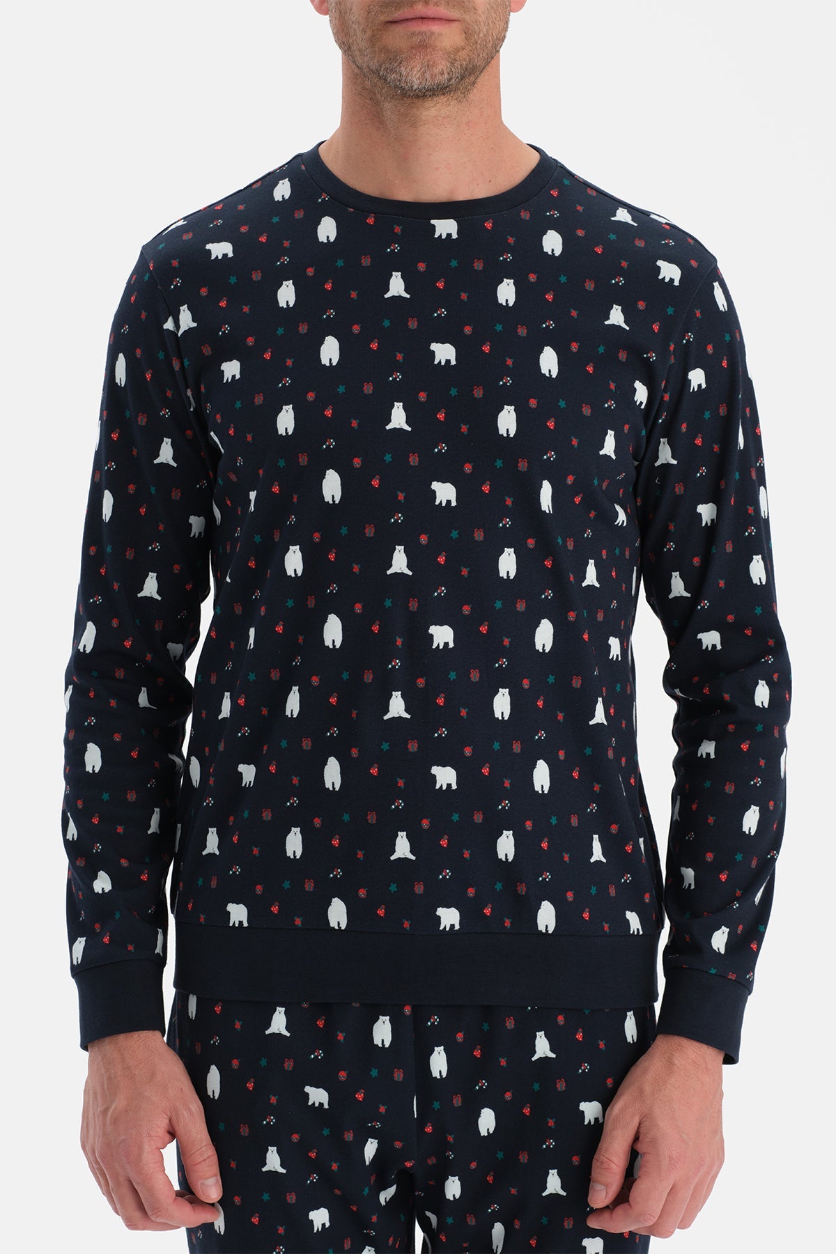 Metraj Baskili Interlok Tişört Pantolon Takim