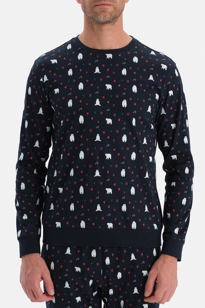 Metraj Baskili Interlok Tişört Pantolon Takim