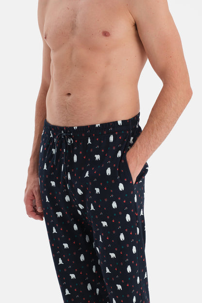 Metraj Baskili Interlok Tişört Pantolon Takim